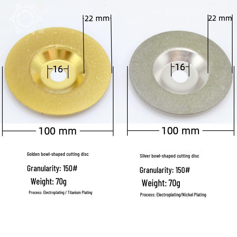 Titanium & Nickel Plated Diamond Cutting Disc for Ceramic, Jade, and Glass - Seam & Grout Cleaning Blade