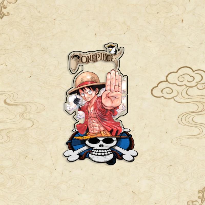 Standing Sign For OPCG OP Monkey D. Luffy Self Made Cartoon Anime Game Desktop Decoration Toy Fans Gift 15cm