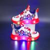 Boys New Cartoon Hero Sneakers Children Baby  LED Luminous Mesh Sports Shoes Kids  Casual Light Up Shoes Size 22-33