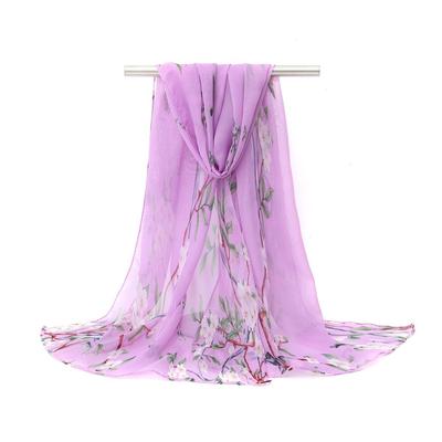 Bufanda de Gasa Estampada, Bufanda de Moda para Mujer, Chal, Bufanda Larga Protectora Solar