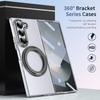 360 Rotating Bracket Tansparent Case for Samsung Galaxy Z Fold 8 Ultra 7 6 5 4 3 Screen Protect Magnetic Wireless Charging Cover