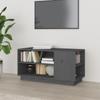 Day and Night - Day and Night TV Cabinet Solid Gray Pine Wood 80x35x40.5 Cm