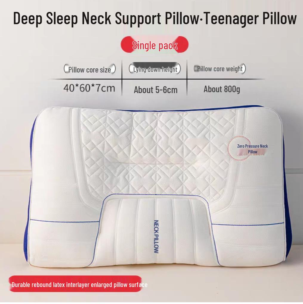 Latex Neck Support Memory Pillow for Side Sleepers - Universal for All Seasons