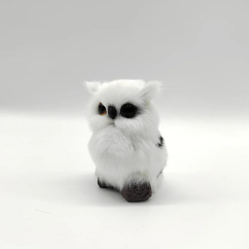 Simulation Owl Exquisite Ornament Cute Lovely Furry Home Decoration Ornament Adornment Simulation Plush Model  Kids Room Gift