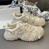ins shoes women's fashion outdoor casual hiking shoes mesh lace-up retro platform sneakers