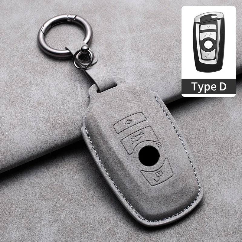 Bilnyckelfodral Skyddsskal för BMW F20 F10 F20 F30 F80 X1 X3 X5 X6 X7 G20 G30 G01 G02 G05 G11 1 3 5 7 Serie Läder Bilnyckelring