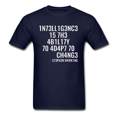 Summer New Physics Coder T Shirt IT Computer Program Hacker CPU Men Tshirts  Adapt or Die Letter Tops & Tees Custom Gift T Shirt