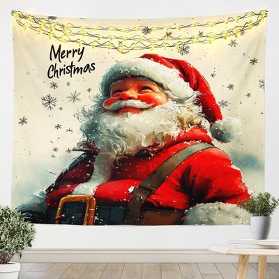 Christmas Tapestry New Year Background Wall Hanging Decoration Fireplace Stockings Gifts Hanging Cloth