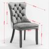 Modern, Tufted Solid Wood Velvet Upholstered Dining Chair with Chrome Stainless Steel Plating Legs,Nailhead Trim,Set of 2,Black and Chrome, DE1701BK