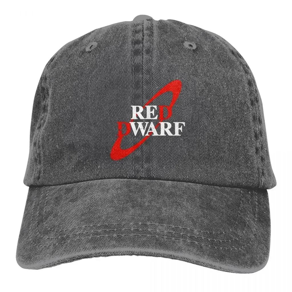 Washed Mens Baseball Cap Red Dwarf Logo Trucker Snapback Caps Dad Hat Red Dwarf Golf Hats