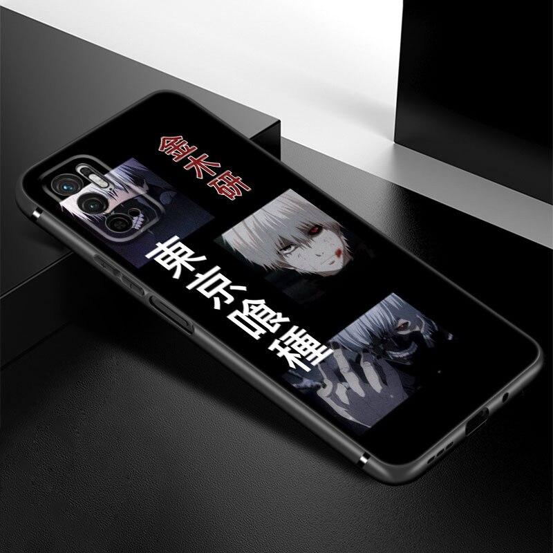 Tokyo Ghoul Anime Kaneki Ken Phone Case For Xiaomi Redmi Note 7 8 8T 9 9S 10 10S 10T 11 11S 4G 11E 11T Pro 5G Soft Black Cover