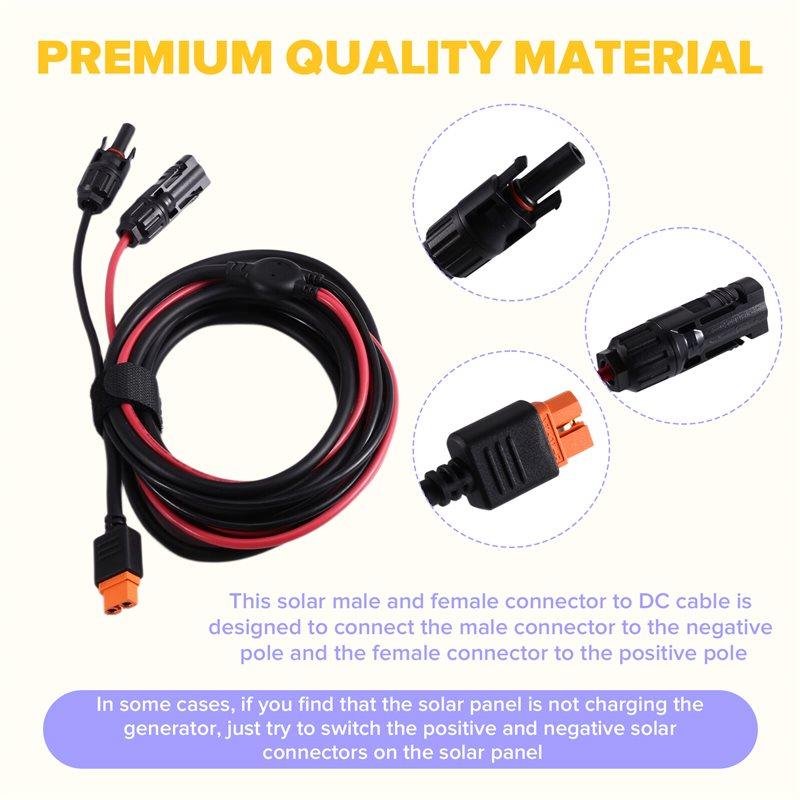 Câble de Charge Solaire Compatible Ecoflow Connecteur Câble d'Extension Accessoires Solaires Neuf