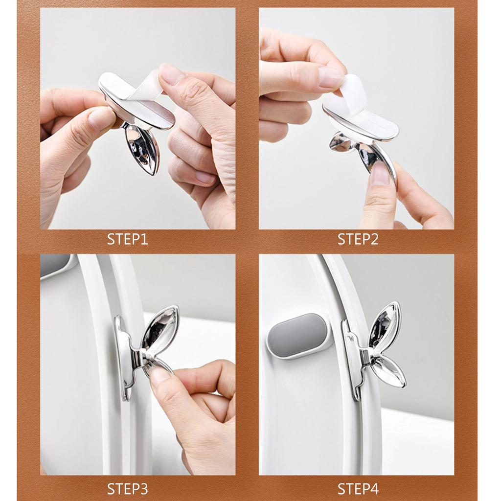2Pcs Toilet Cover Lifter Toilet Seat Holder Lift Tools Bathroom Accessories for Home Office Hotel Restaurant