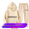 Men's Plus Velvet Sports Hoodie with Double-Stitch Logo - European & American Style Women's Casual Set