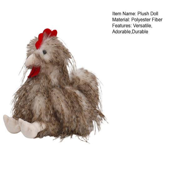 Sitting Hen Plush Toy Realistic Cute Stuffed Chicken Soft Stuffed Animal Home Decor Gift