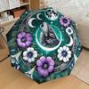 1pc Wolf Moon Floral Mandala Umbrella with Plastic Handle,Suitable for All Seasons Home Travel Outdoor UmbrellaDD1622