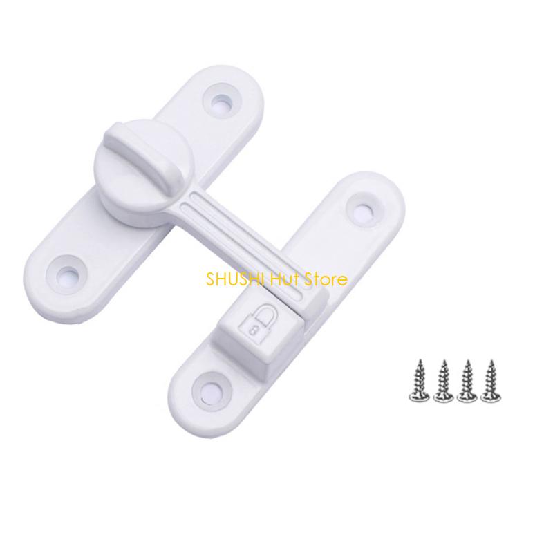 90/180 Degree Sliding Door Lock Safety Sliding Barn Door Lock Privacy Door Bolt Lock for Screen, Cabinets, Bathrooms D57B