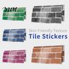 Waterproof Wall Decals for Kitchen 5Pcs Vintage Brick Tile Stickers, Oil?Proof Wallpaper, Peel Removable Backsplash Rental & Stick Living Room Home
