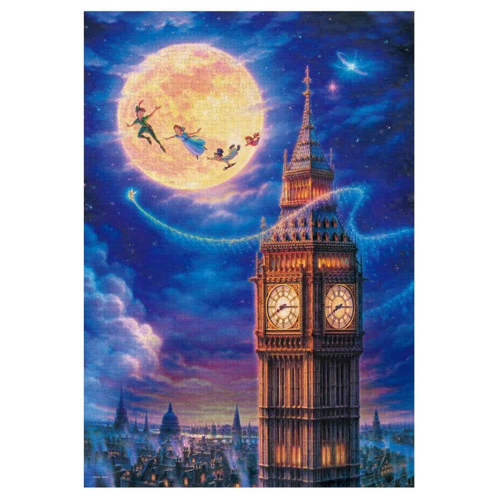 Tenyo Disney Peter Pan Moonlight Fly 1000 Pieces Jigsaw Puzzle with Glue and Tools 51x73.5cm