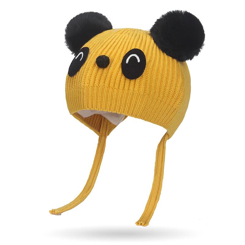 ZHENYUEQI Kids' Warm Panda Cartoon Knitted Hat with Earflaps