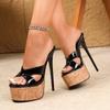 Eilyken Sommer Street Style Sexy Peep Toe Super Plateau High Heels Damen Hausschuhe Sandalen Modische Partyschuhe