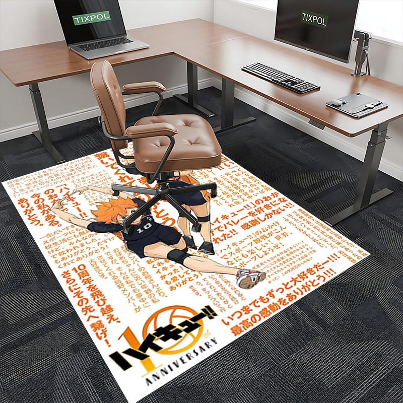1 szt. Haikyuu!! Kageyama Tobio Mata na krzesło do siatkówki - Kreskówkowy design anime, Podkładka na biurko, Antypoślizgowy dywanik do wystroju domu, Pokoju gier, Sezonowy prezent.O