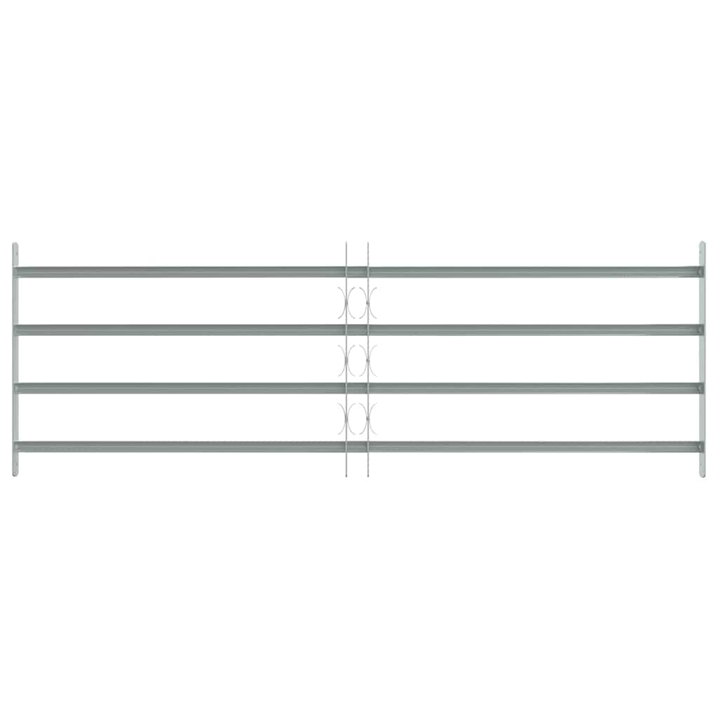 Vidaxl Adjustable Window Grate, 4 Metal Bars, 1000-1500 Mm