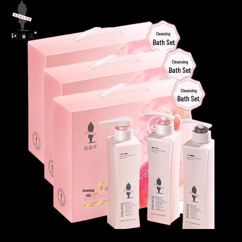 ADOLPH Gentle Shampoo, Conditioner & Shower Gel 3-Piece Gift Set