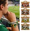 Fußballfan Perlenarmband Set mit Fußballschuh Buchstaben Anhängern Mehrschichtiges Stapelarmband für die Weltmeisterschaft 2026-Thema Unterstützer Sport Schmuck