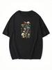 Oversized T-shirt with a Mushroom Print