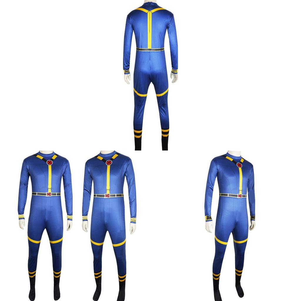 Cosplay oblek Cyclops z X-Menů ze spandexového materiálu pro hraní rolí v anime a hrách