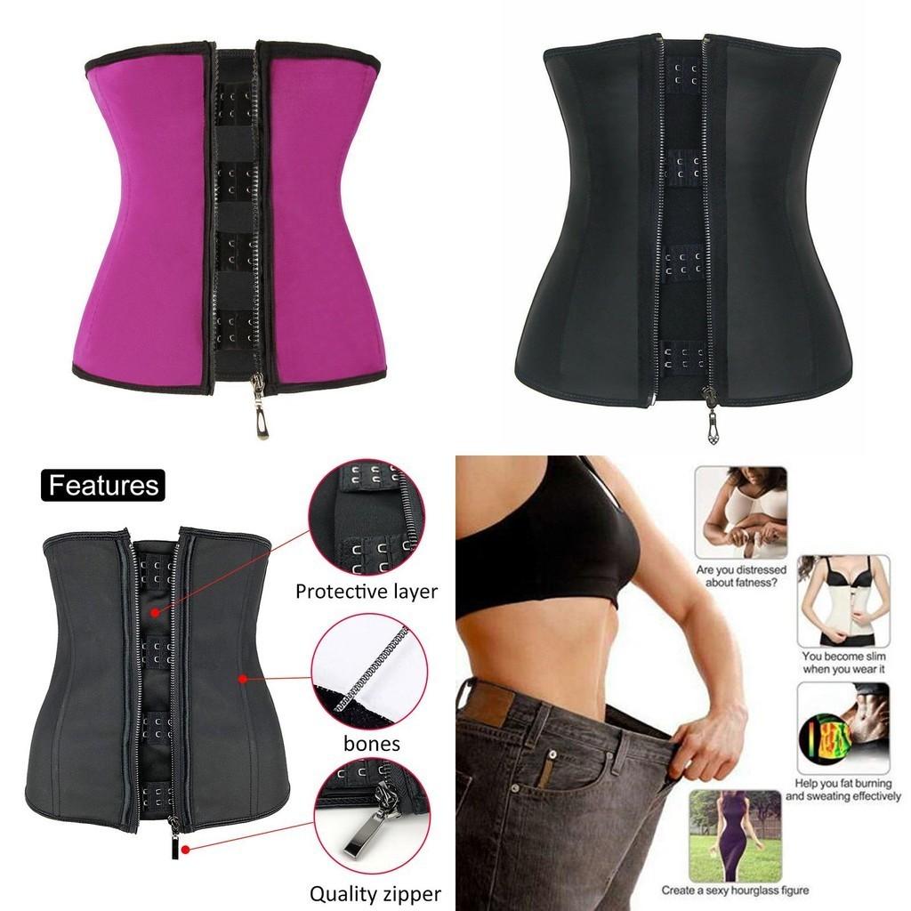 Corset Body Shaper Neoprene Waist Trainer Underbust Zipper Cincher Slimming