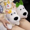 23cm Cartoon Cute West Highland Plush Doll High Quality Rainbow Hat Bow Dress up Dog Plush Toy Home Decoration For Children