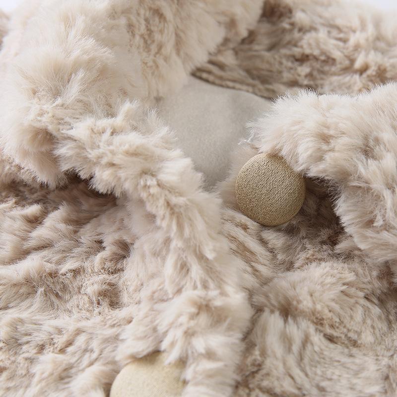 Límec Imitace norkové sametové vesty Dámské zimní oblečení Nová francouzská univerzální zeštíhlující bunda