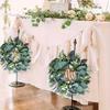 1pc Realistic Artificial Eucalyptus Garland Green Leaf Hanging Wreath for Home Office Wedding Party Indoor Outdoor Home Decor