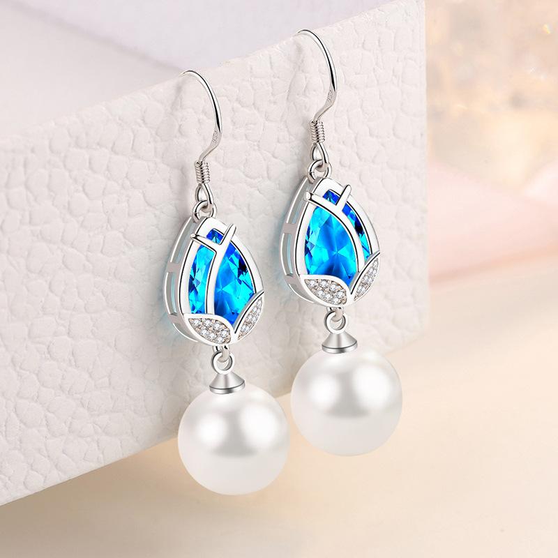 Lindon – boucles d'oreilles en alliage de cuivre et Zircon, boucles d'oreilles pendantes pour femmes, cadeaux de fête de mariage