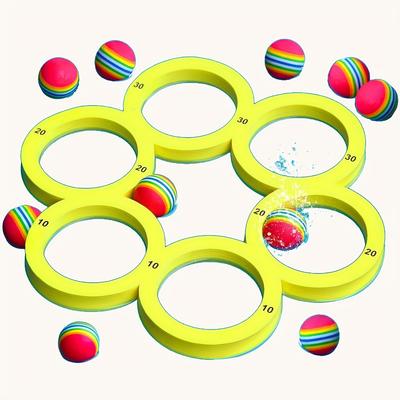 Swimming Pool Toss Game Set, Family Water Sports Floating Pool Toys, Throwing Game Water Game Mat