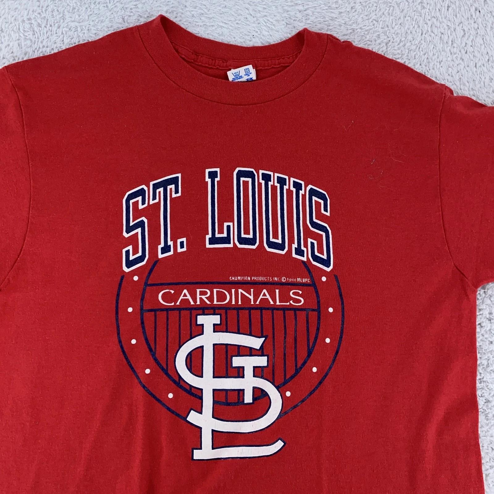 Vintage St. Louis Cardinals Shirt Medium Red MLB Baseball Champion 90s Tee 3XL