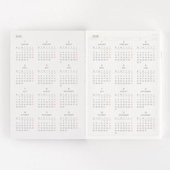 Hobonichi Techo 2025 Planner A6 1 page per day (English) January Monday start