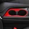 Console Front Cup Holder Cover Ring Trim Decor Bezels Red For Chevrolet Camaro