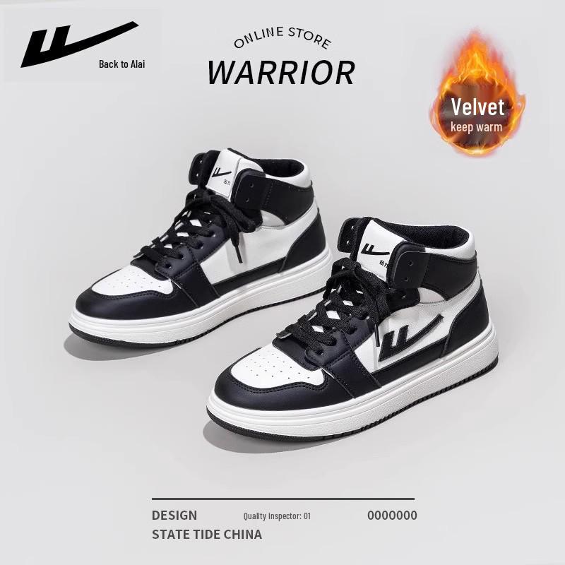 Huili Women s Black Fleece-Lined High-Top Sneakers - 2025 Autumn/Winter Collection 38
