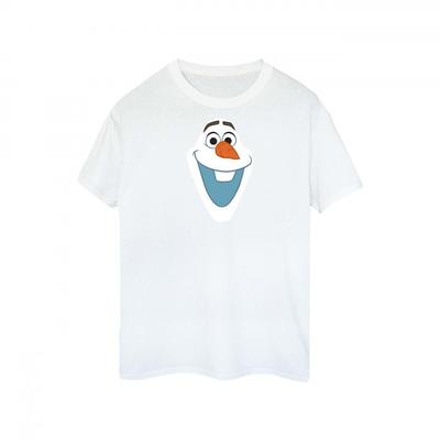 Womens/Ladies Frozen Olaf Face Cotton Boyfriend T-Shirt