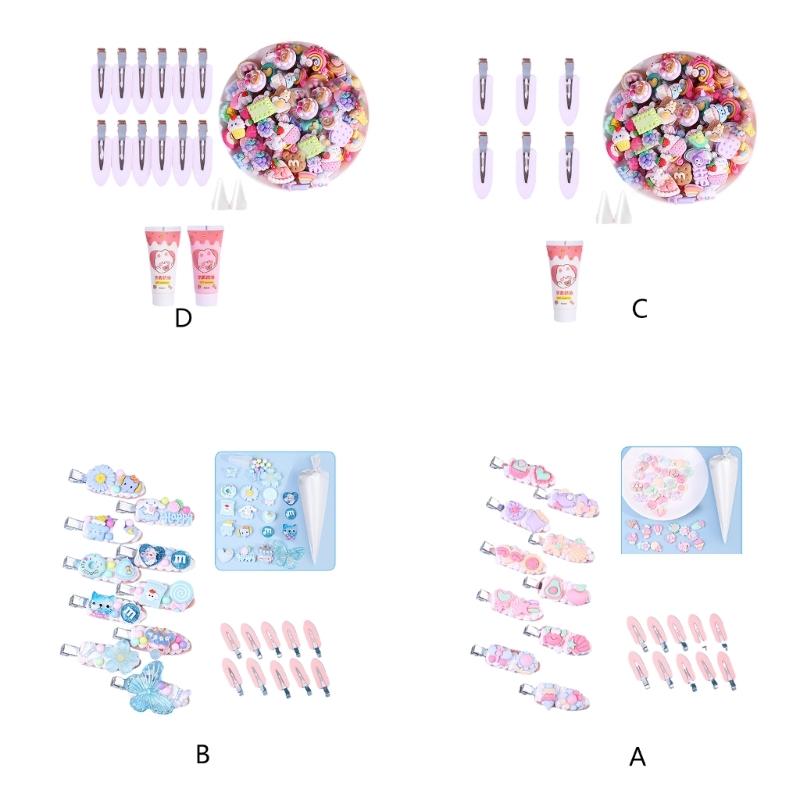 Resin Hair Clip Assortment Handcrafts Pins DIY Set for DIY Decorating