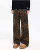 Unisex Retro-Freizeithose mit geradem Bein und Leopardenmuster