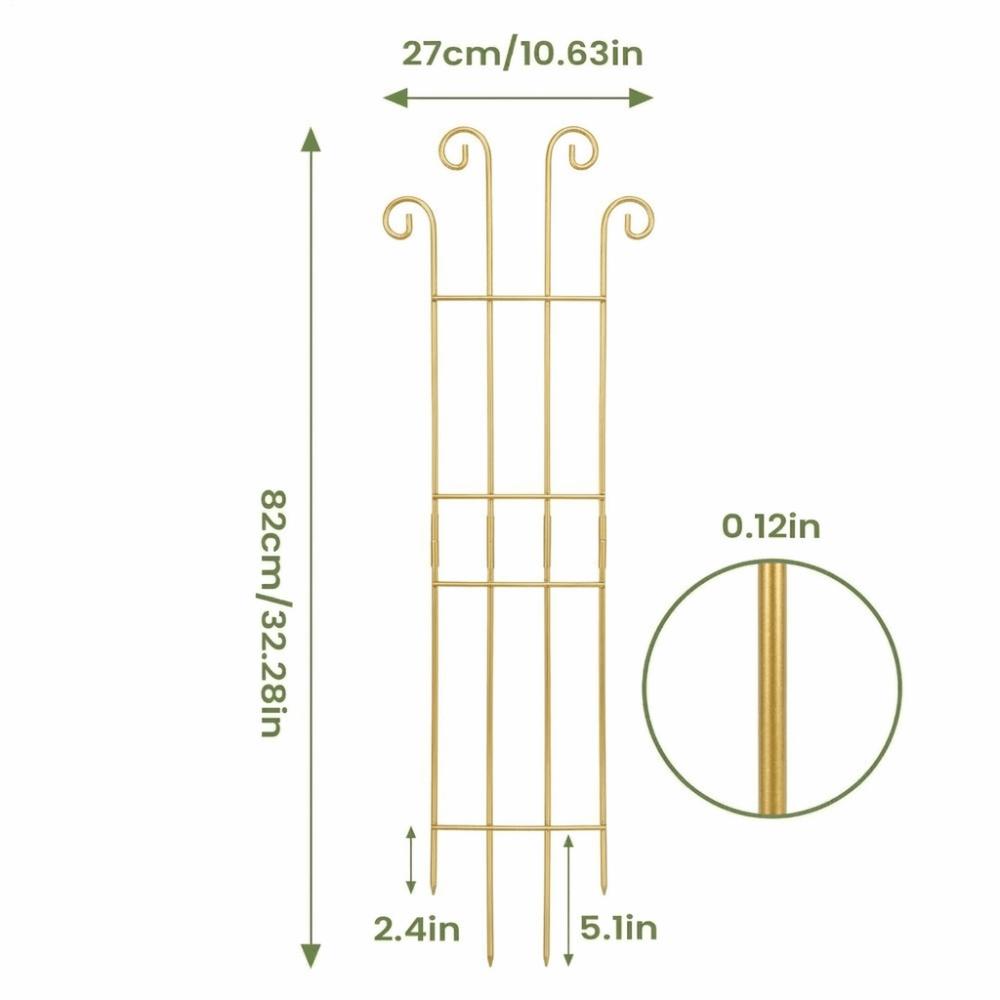 Sturdy Construction Plant Trellis Indoor Outdoor Use Climbing Stake Garden Trellis  For Ivy Plant золотой