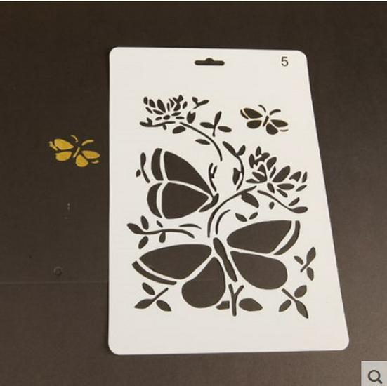 Narzędzia do dekoracji albumu DIY: Motyw Koronka Linijka, Puste Szablony PET i Akcesoria do Malowania