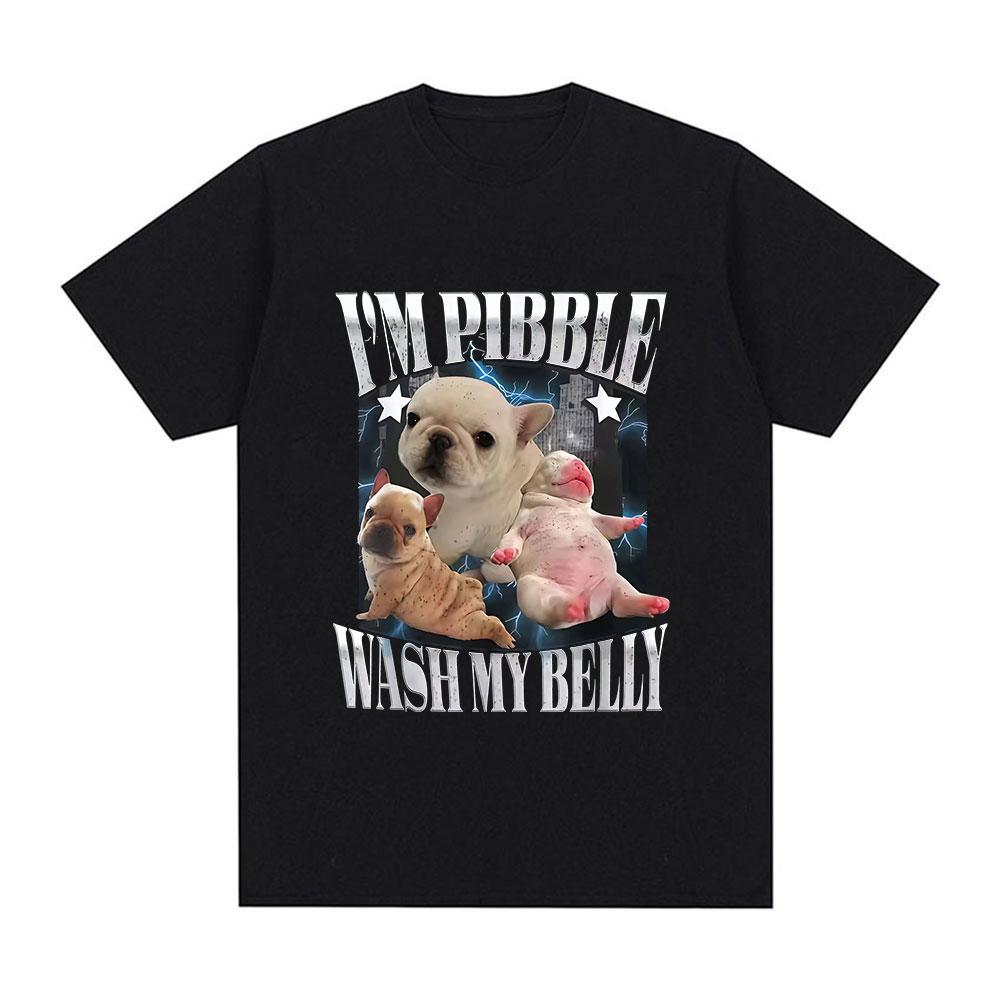 

Funny Pibble Wash My Belly Dog Meme Printed T Shirt Women Vintage Fashion T-Shirts Short Sleeve Daily Wear Casual Clothing - ... S разноцветный