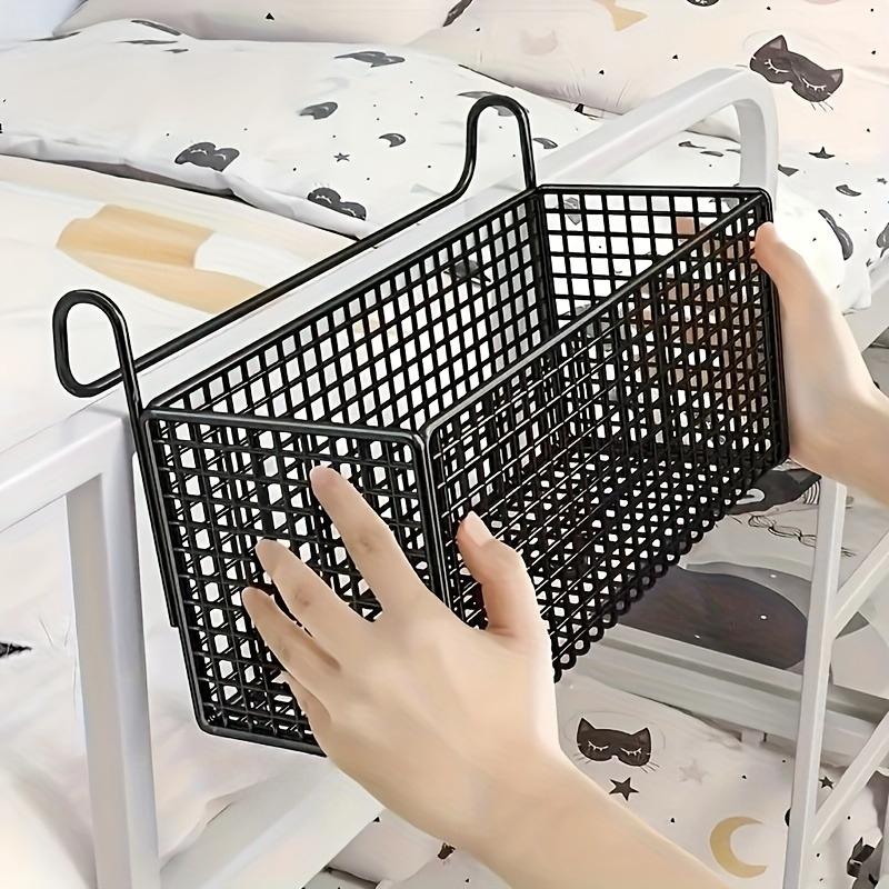 Contemporary Storage Rack, Multipurpose Plastic Organizer for Dormitory Beds, Space-Saving Design, Shelf Baskets