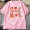 Fruit Tomato TShirt Cottagecore Clothing Vegan T Shirt Aesthetic Clothes Unisex Women Graphic T Shirts Summer Harajuku Cotton Tee