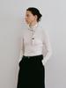 TEXT ROOM Scarf Wool Turtleneck Top_Ivory